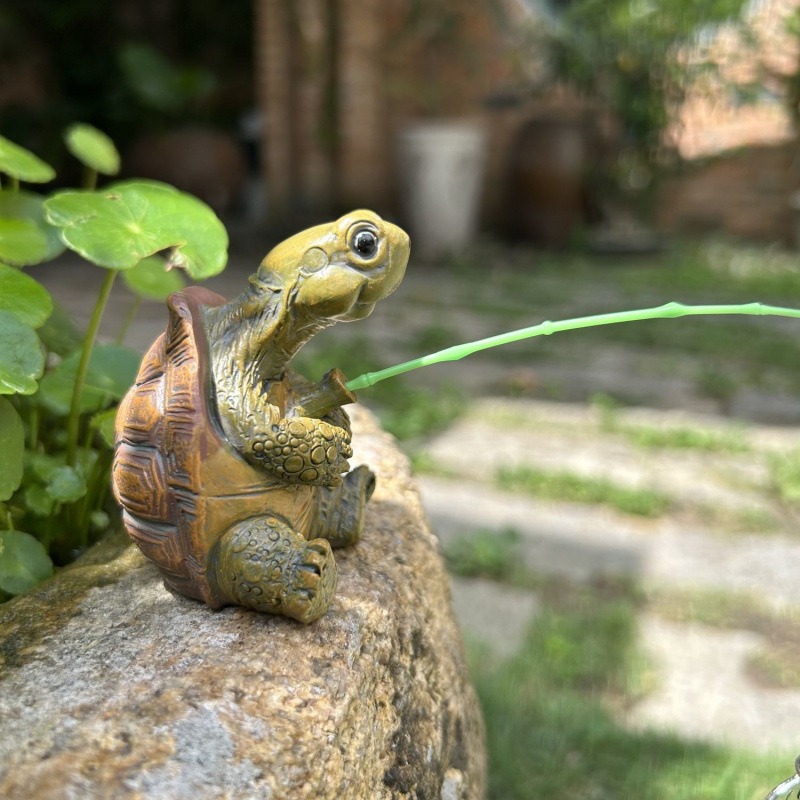 Aquarium Fish Land - Turtle fishing fish tank aquarium decoration