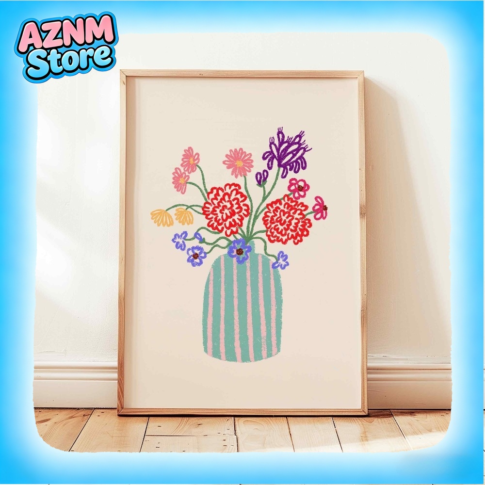 Live Plant Fertilizer - 1pc Retro Beige Floral Line Printing,Simple