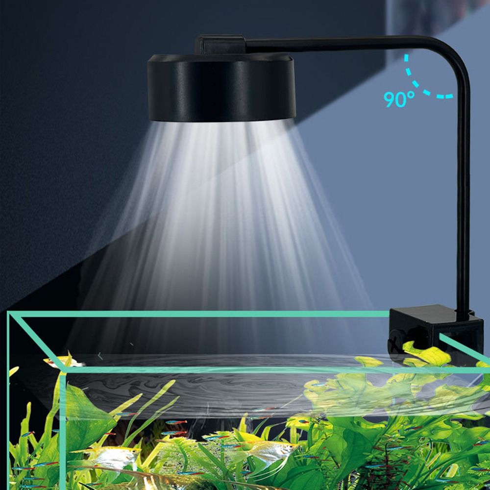 Aquarium Fish Light Lamp - 3 Color Modes Mini Clip-on Aquarium