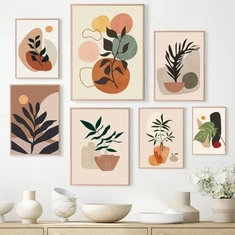 Live Plant Fertilizer - Minimalist Canvas Posters Boho Plant Leaf