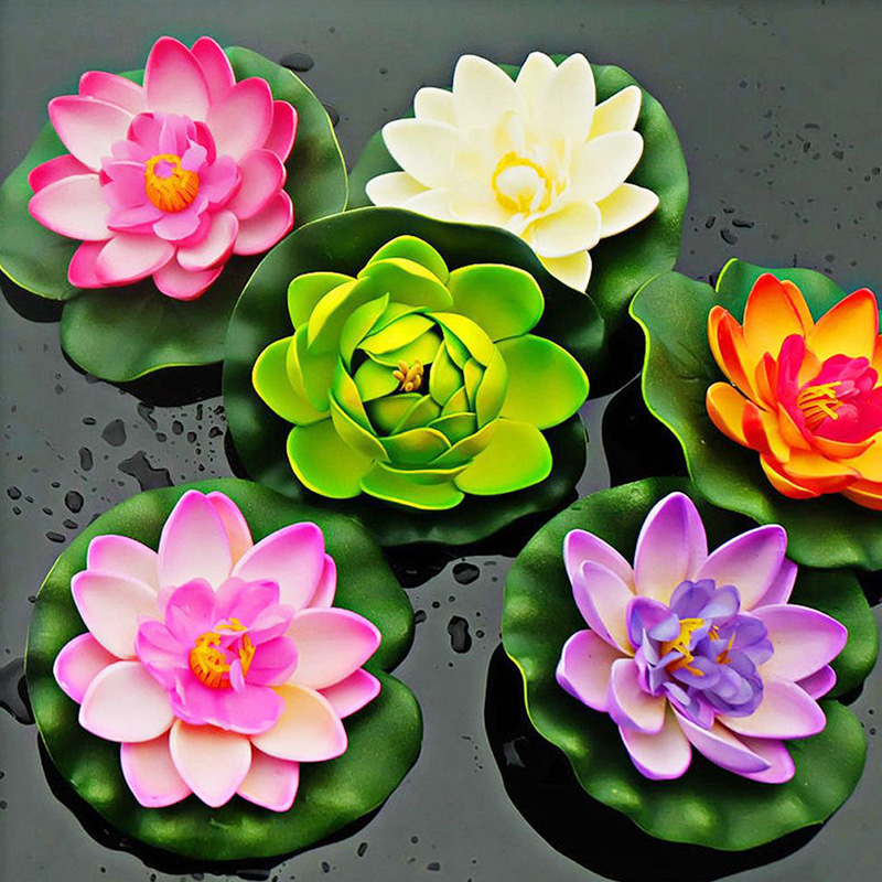 Aquarium Fish Land - 10cm/18cm Artificial Lotus Fake Plant Pond