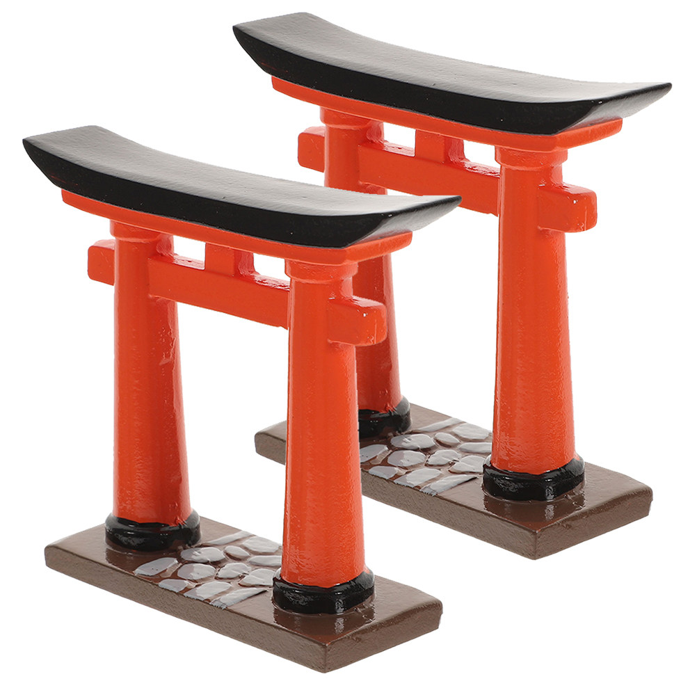 Aquarium Mini Fish - 2Pcs Japanese Torii Gate Mini Resin