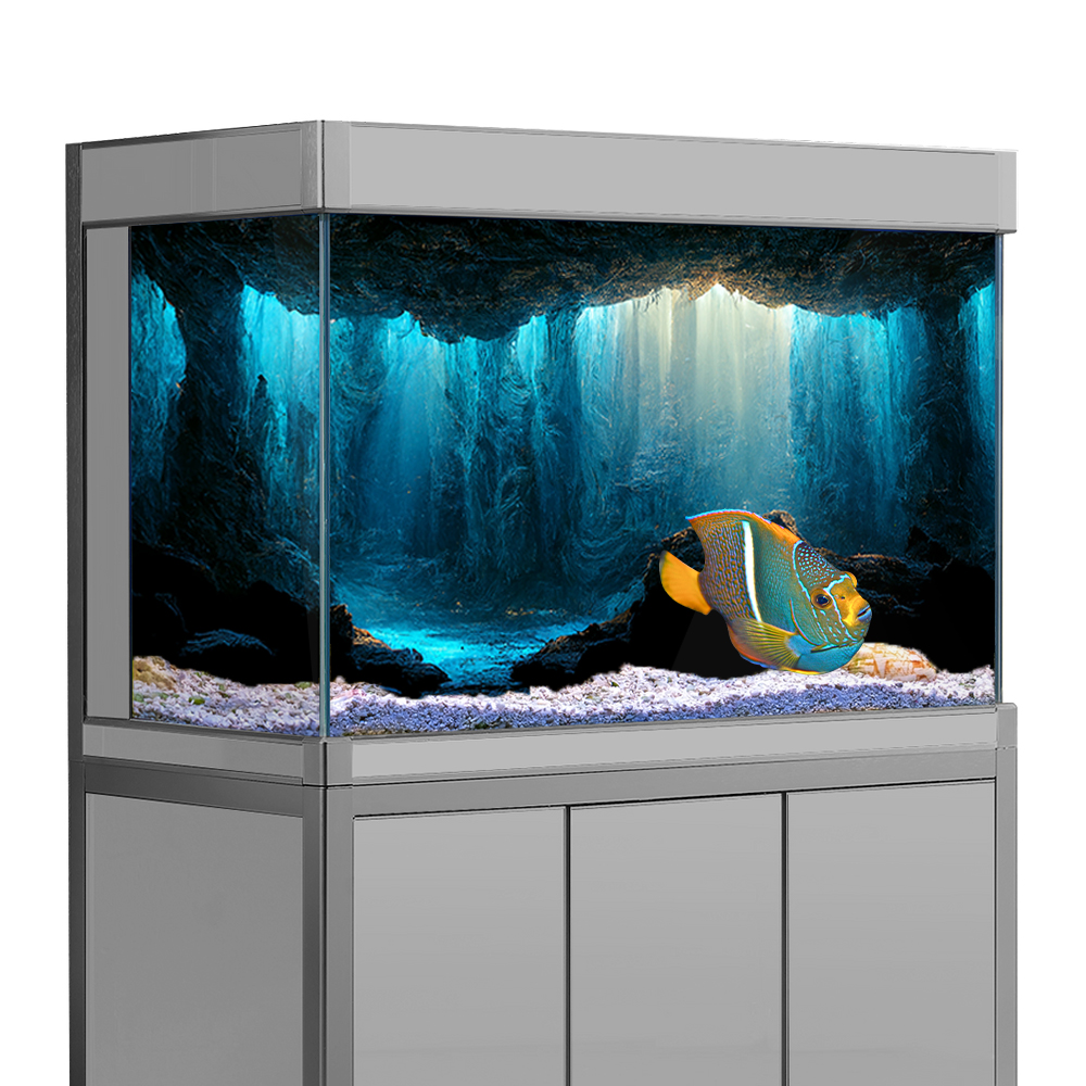 Aquarium Fish Wallpaper - Aquarium Background Sticker, Underwater Cave Stone