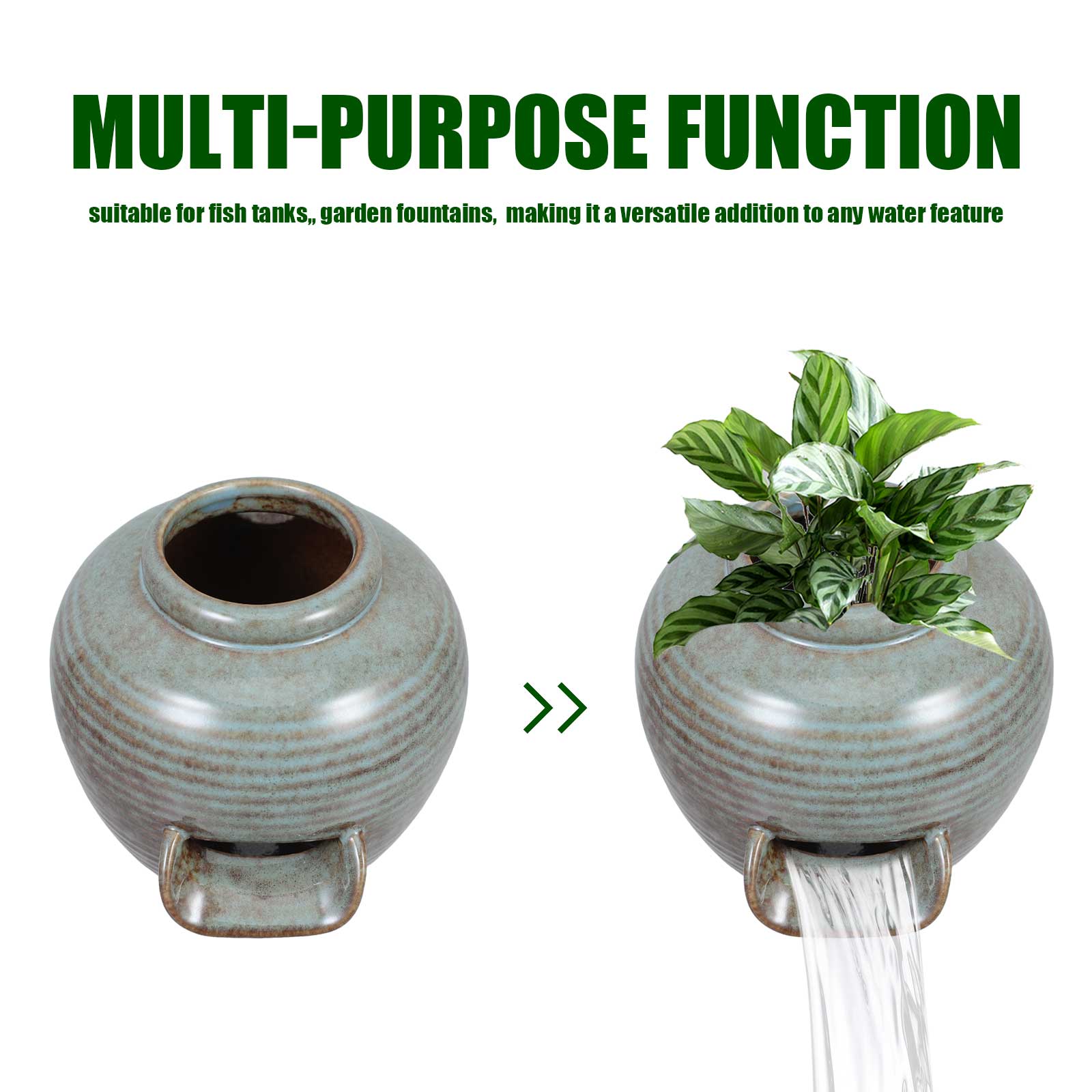 Aquarium Fish Land - Indoor Waterfall Circulating Pot Decorative Fountain