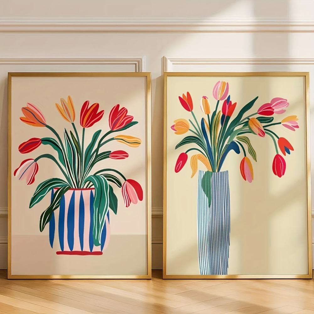Colorful Tulip Wall Art,Modern - Live Plant Fertilizer review and price