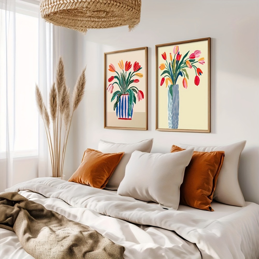 Colorful Tulip Wall Art,Modern - Live Plant Fertilizer review and price