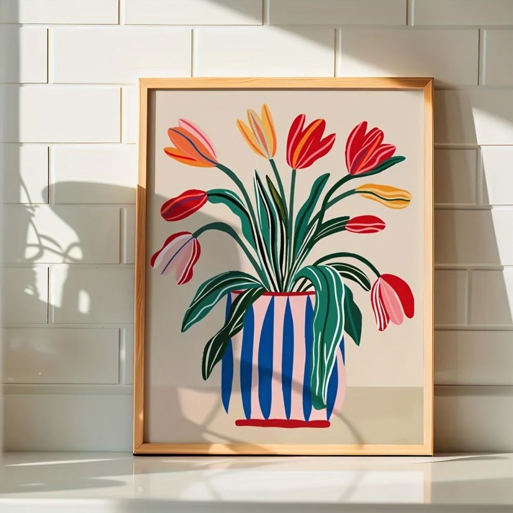 Colorful Tulip Wall Art,Modern - Live Plant Fertilizer review and price