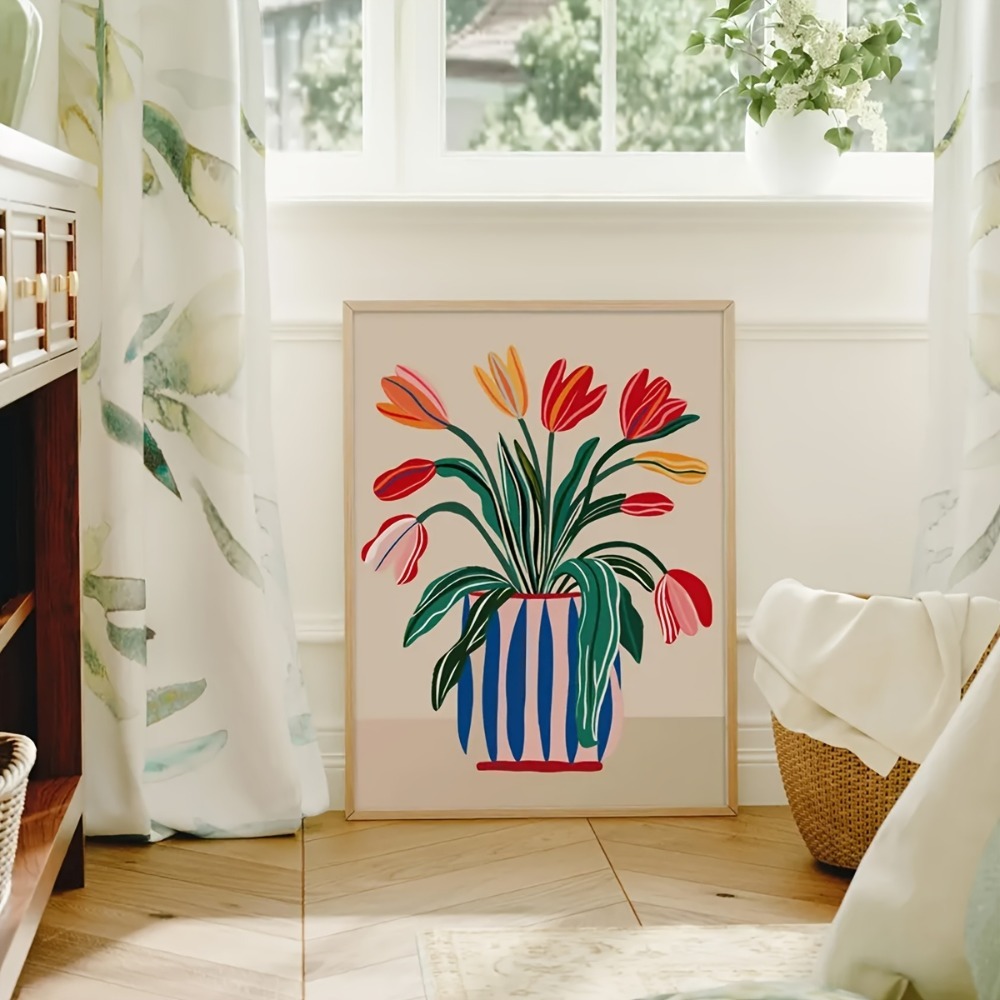 Colorful Tulip Wall Art,Modern - Live Plant Fertilizer review and price