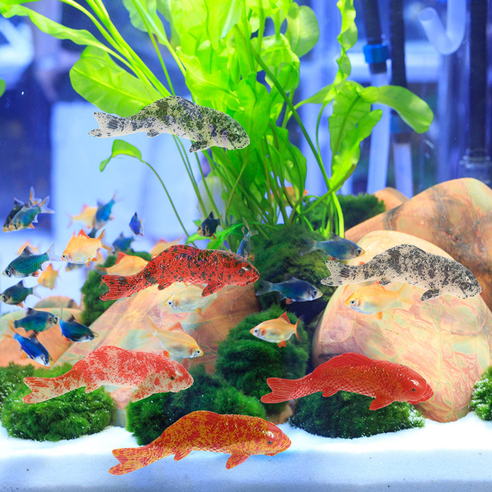 10Pcs Mini Koi Fish Decor Vibr - Aquarium Fish Koi review and price