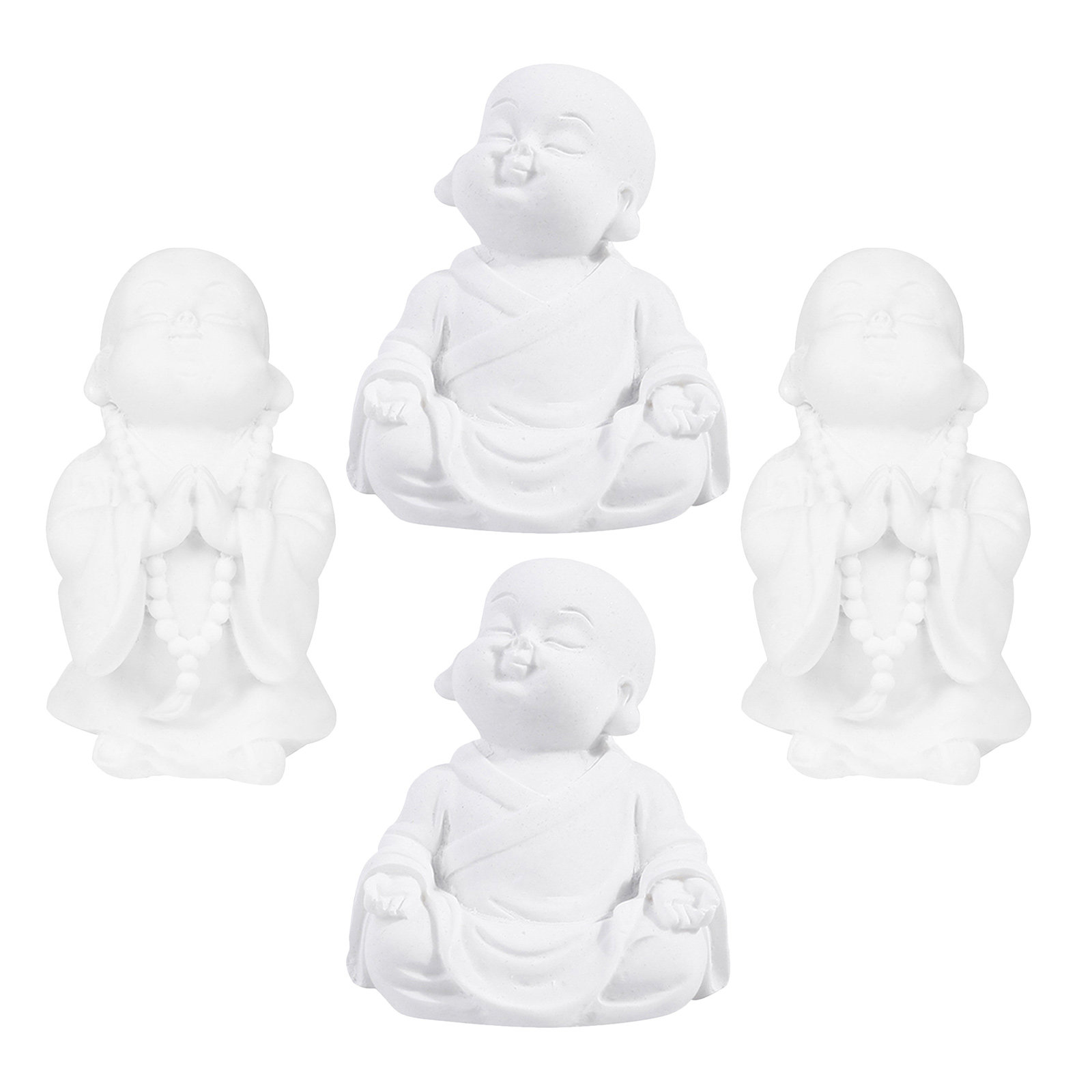 4Pcs Zen Buddha Statue Resin D - Aquarium Fish In review and price