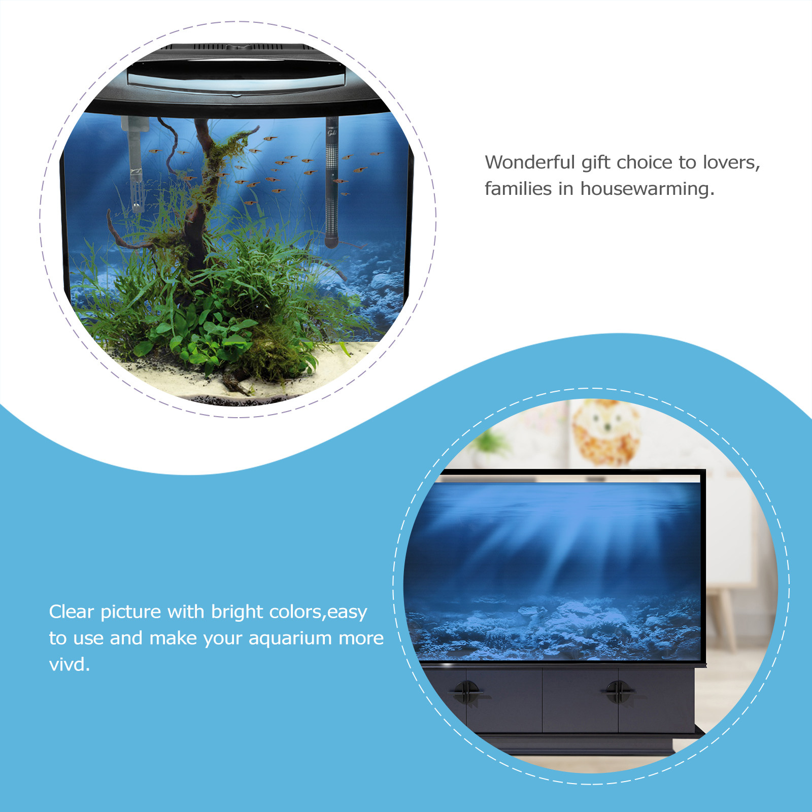 Fish Tank Background Sticker 7 - Aquarium Fish Wallpaper review and price