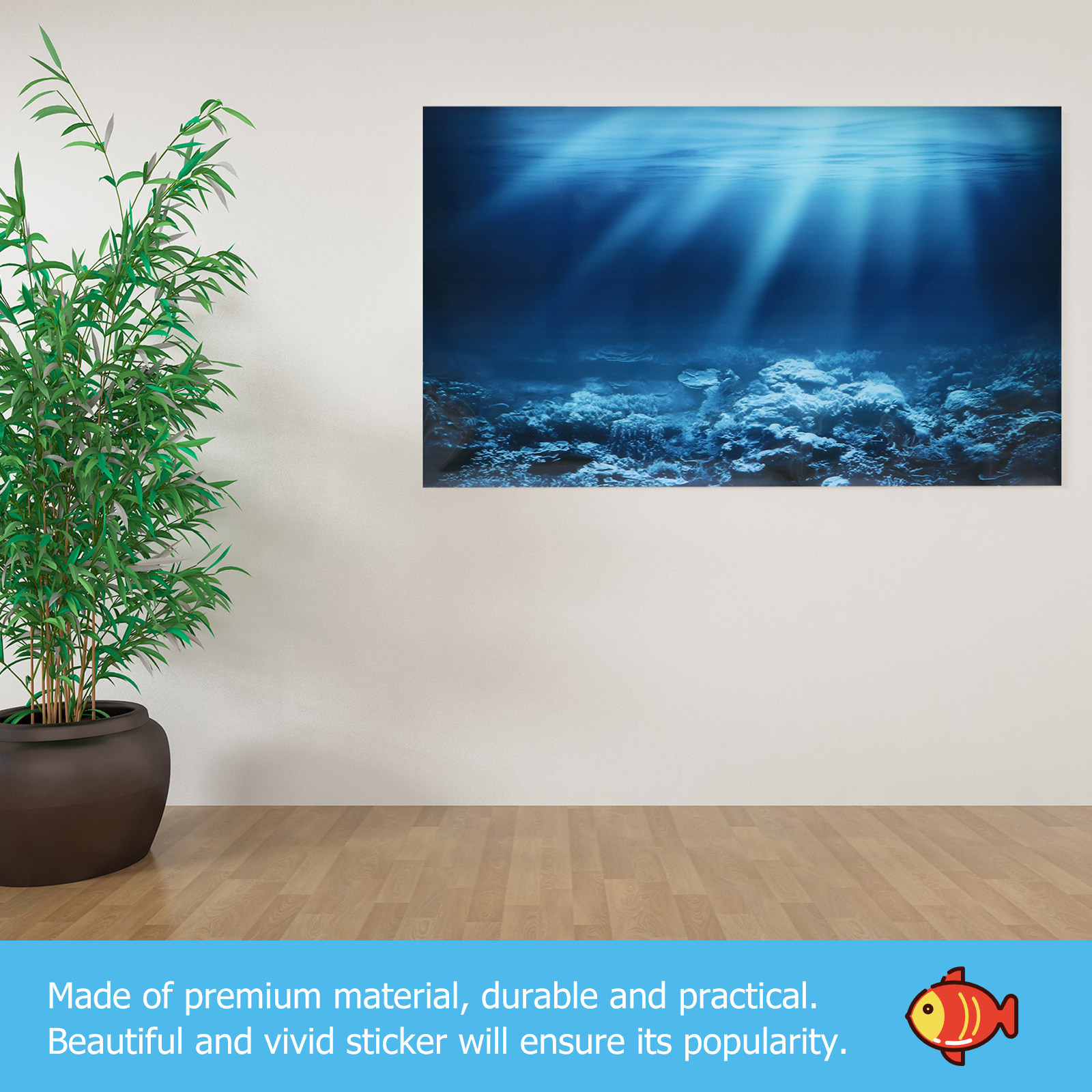 Fish Tank Background Sticker 7 - Aquarium Fish Wallpaper review and price