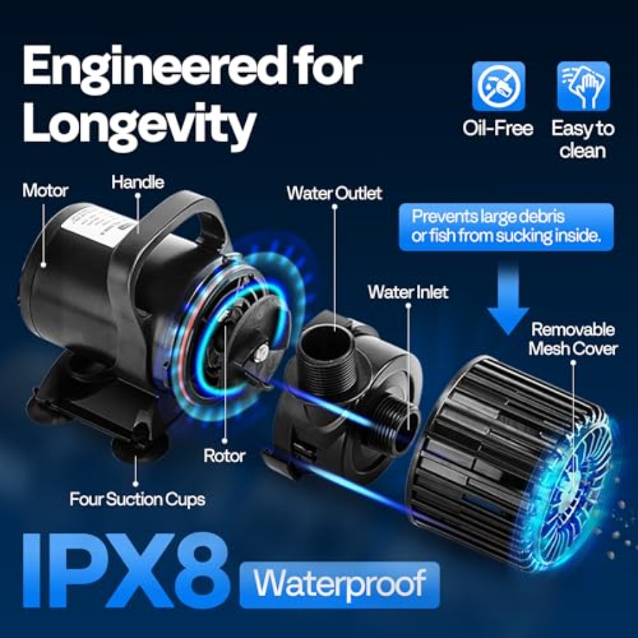 Electric 310W 5300GPH Submersi - Aquarium Fish Koi review and price