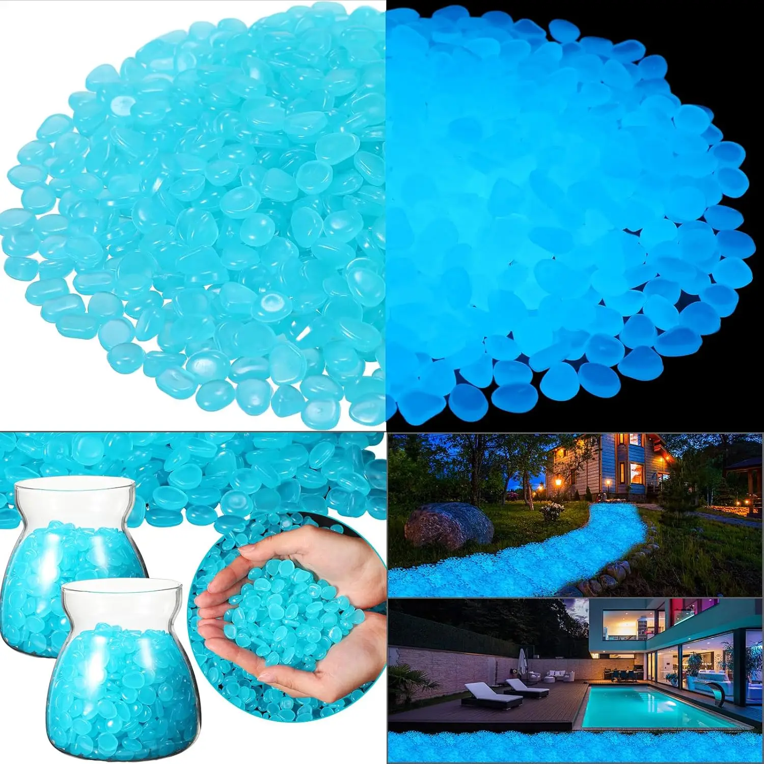 500Pcs Glow in The Dark Garden - Aquarium Fish Land review and price